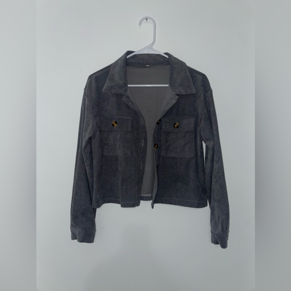 Size S Grey Button Up Jacket